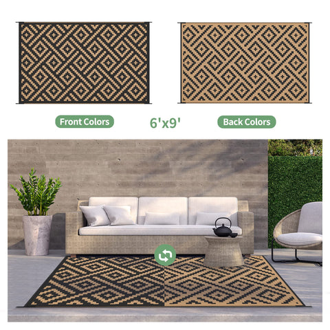 GENIMO durable-edge-sealed outdoor rug resists tearing in rugged spaces