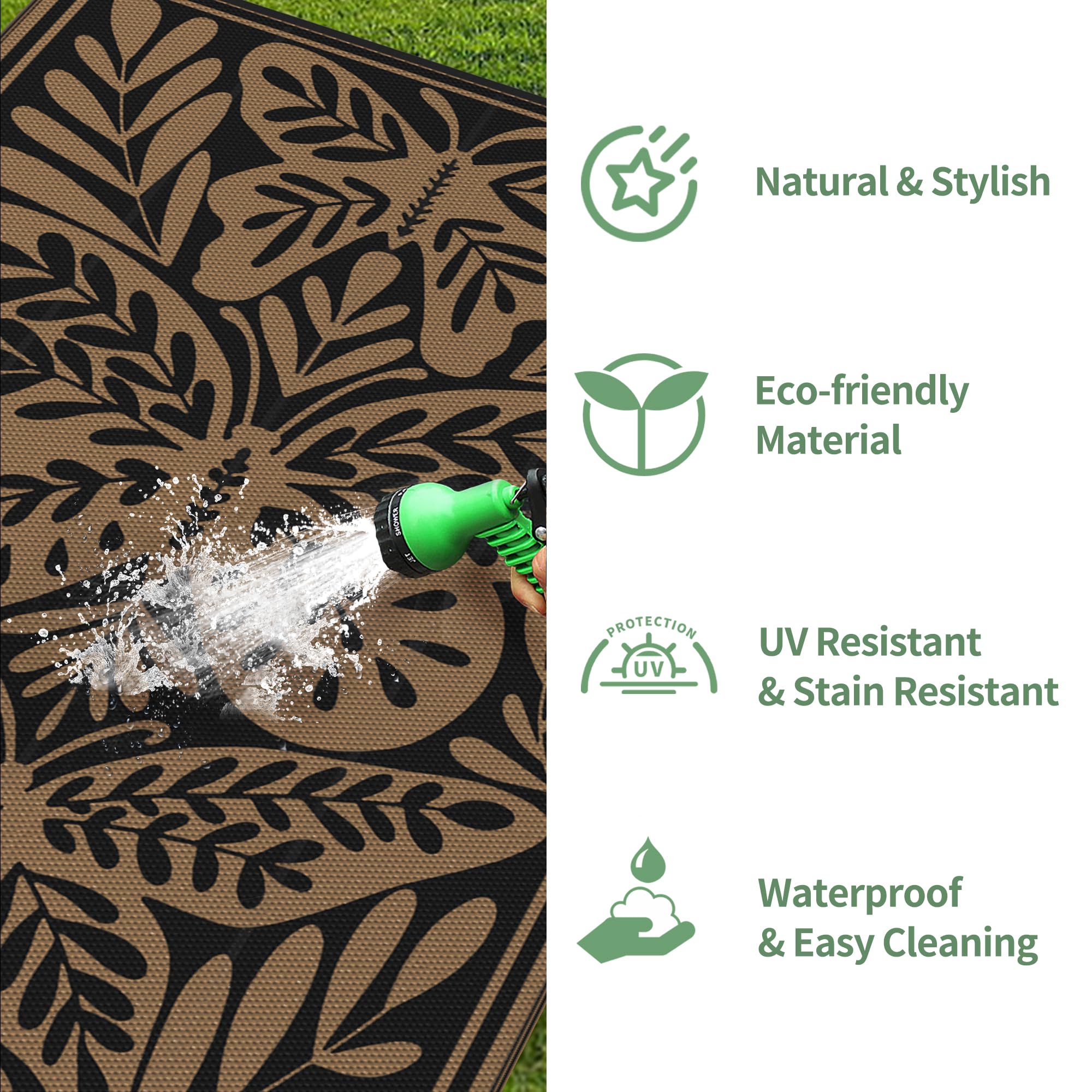 GENIMO easy-clean surface resists dirt and dries quickly in outdoor spaces.