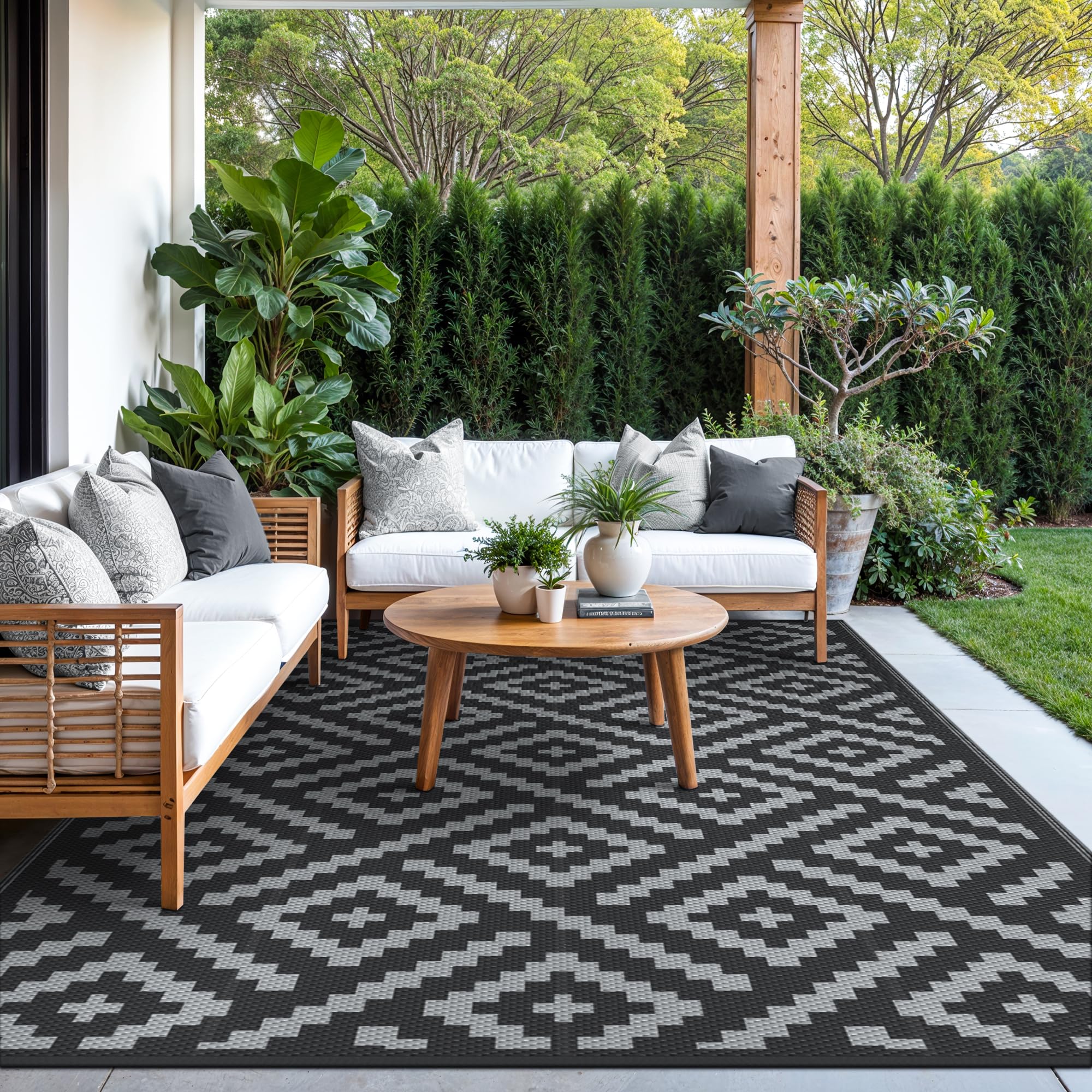 GENIMO eco-friendly polypropylene rug, OEKO-TEX certified, skin-safe for families.