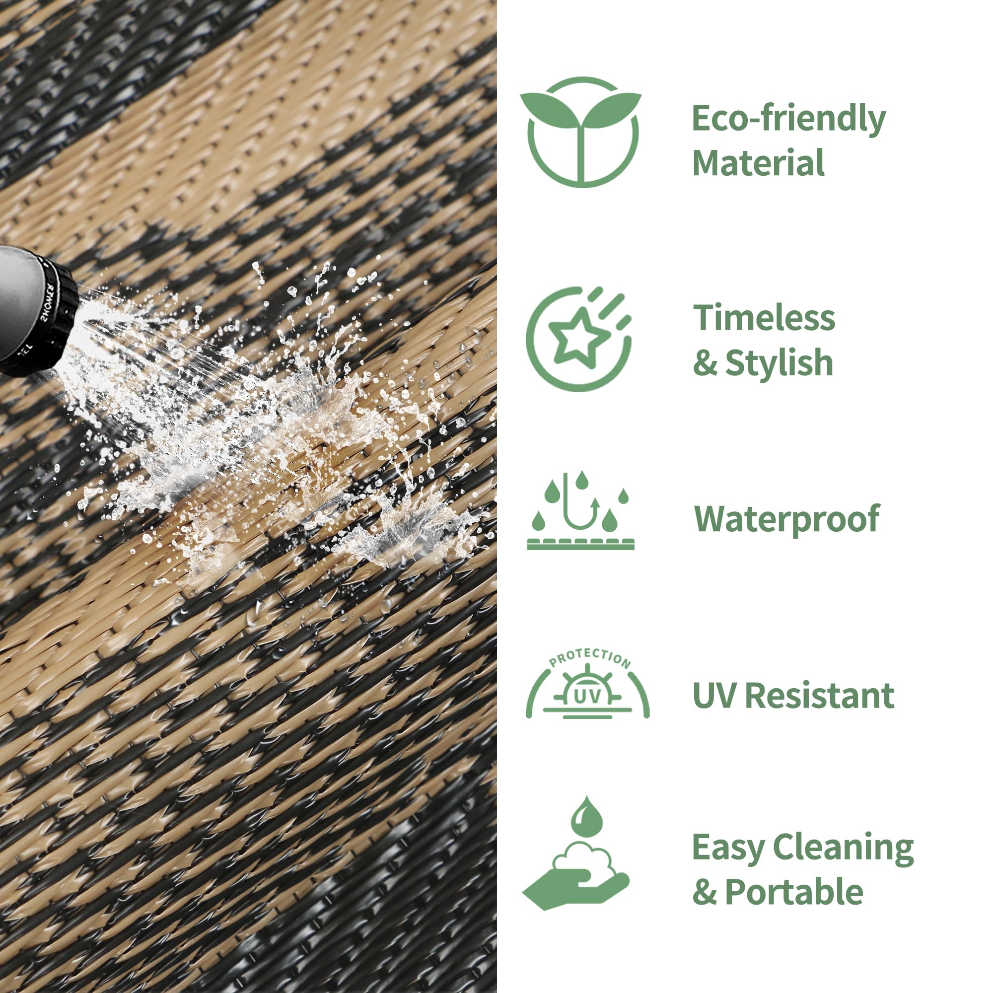 GENIMO fast-drying design supports quick roll-up after rain.