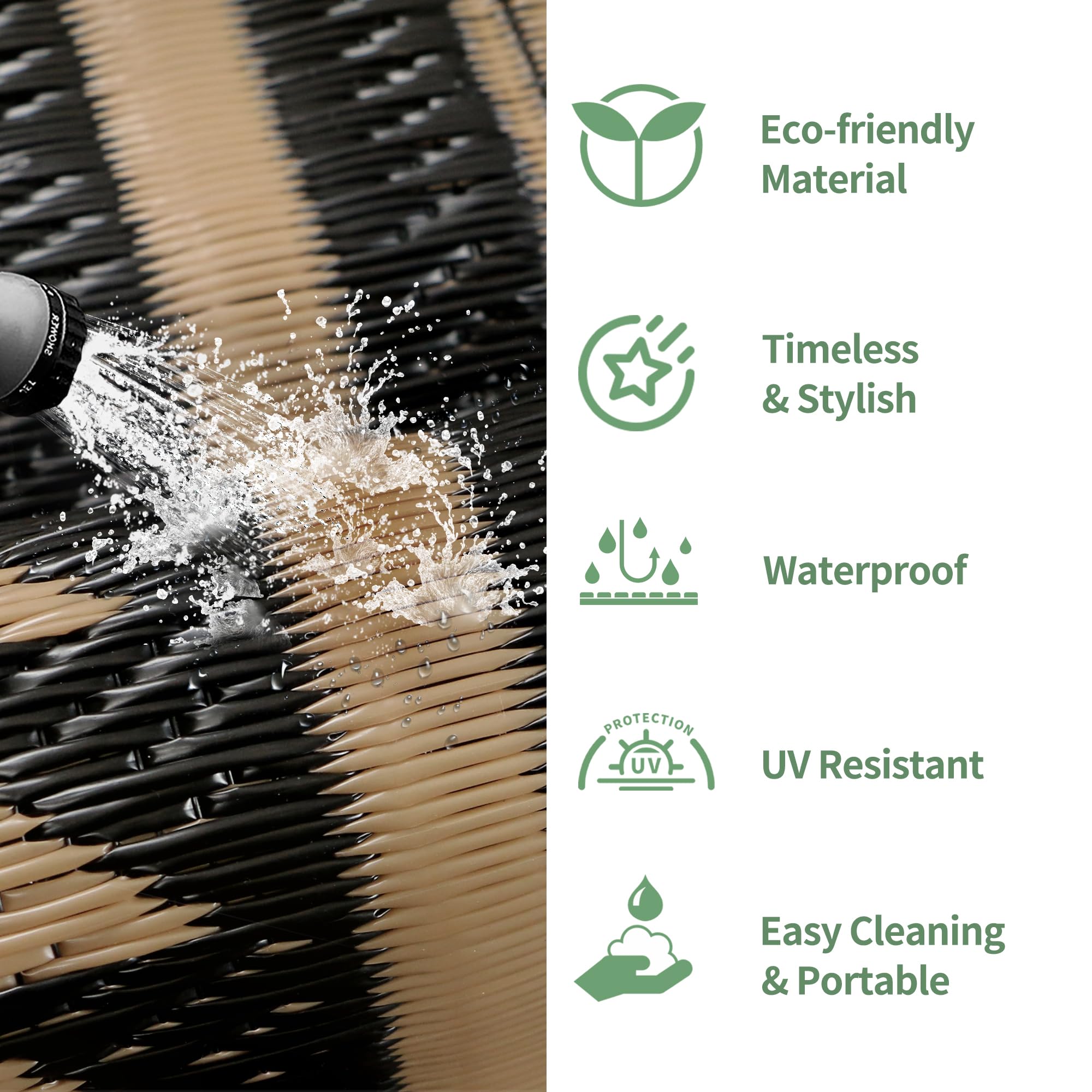 GENIMO lightweight rug folds compactly for storage and travel