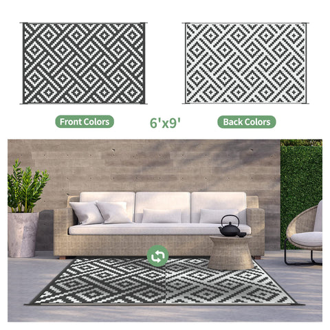 Genimo rug with non-slip grid backing keeps decks safe and stable.