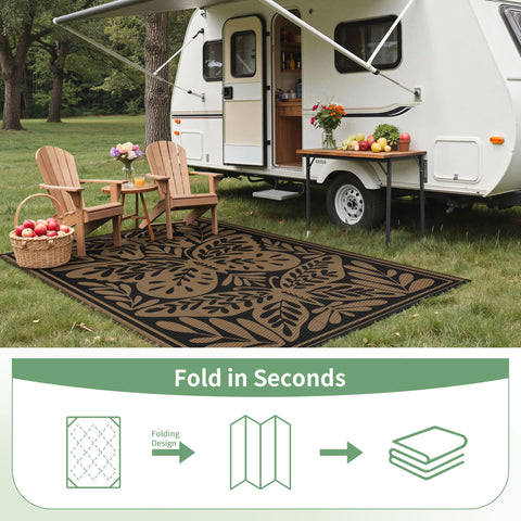 GENIMO compact rug rolled for travel and storage, ideal for trips.