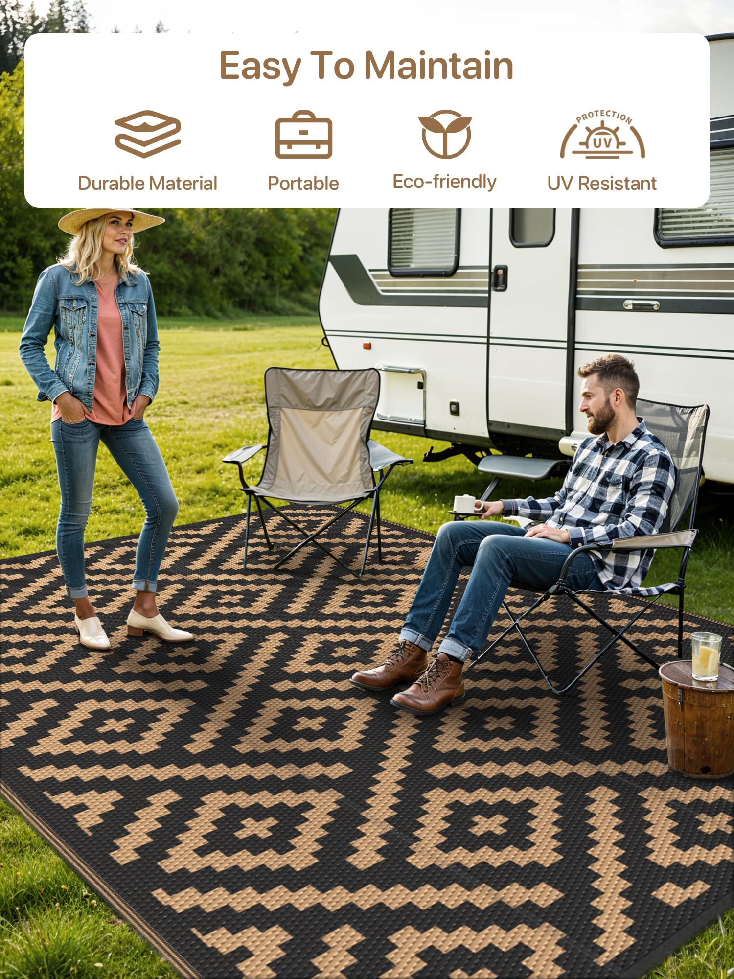 GENIMO rug features reversible faces for different looks and usage