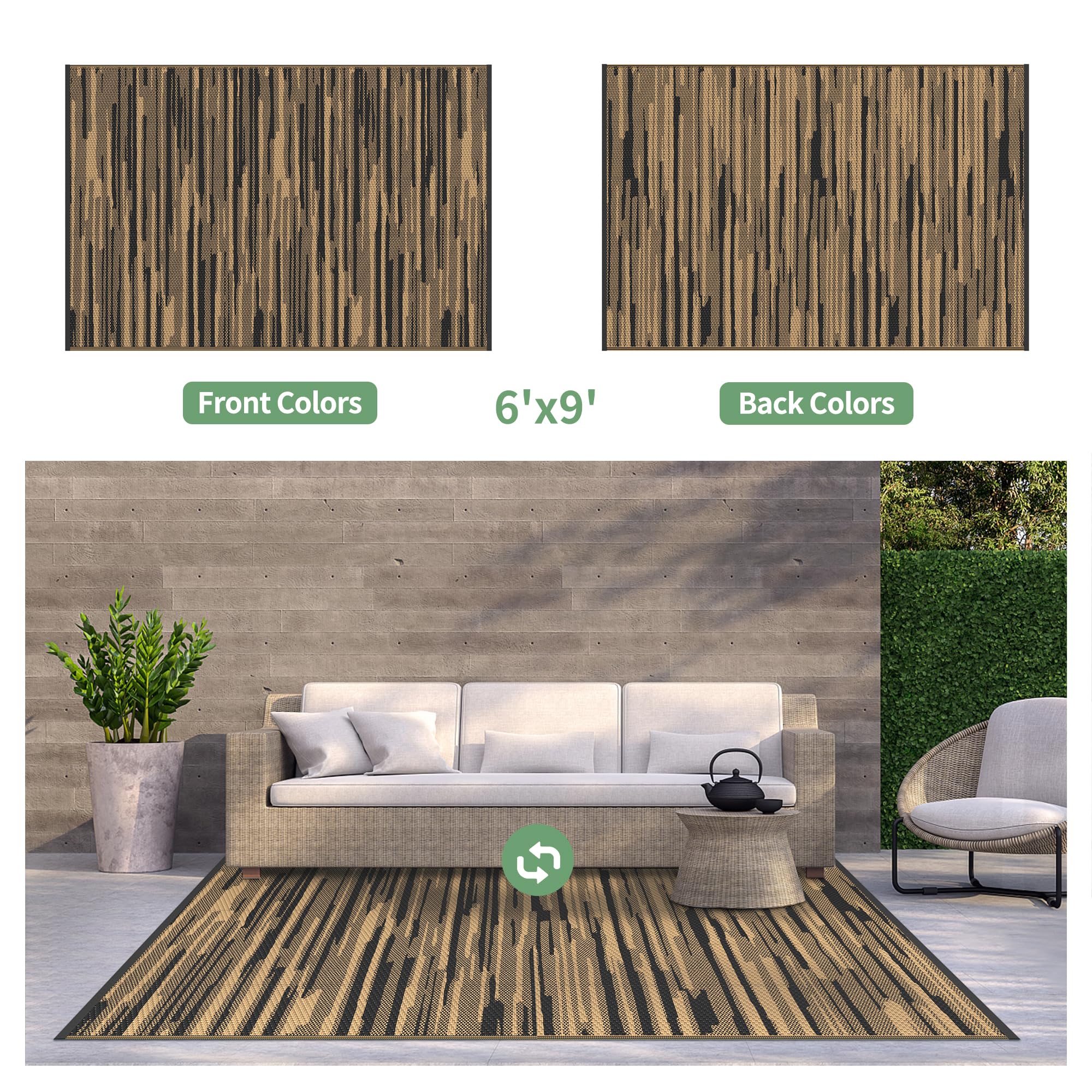 GENIMO reversible pattern side 1 for stylish patio geometry.