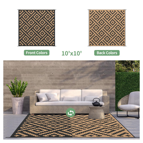 GENIMO rug doubles as RV camping mat for quick outdoor setup.