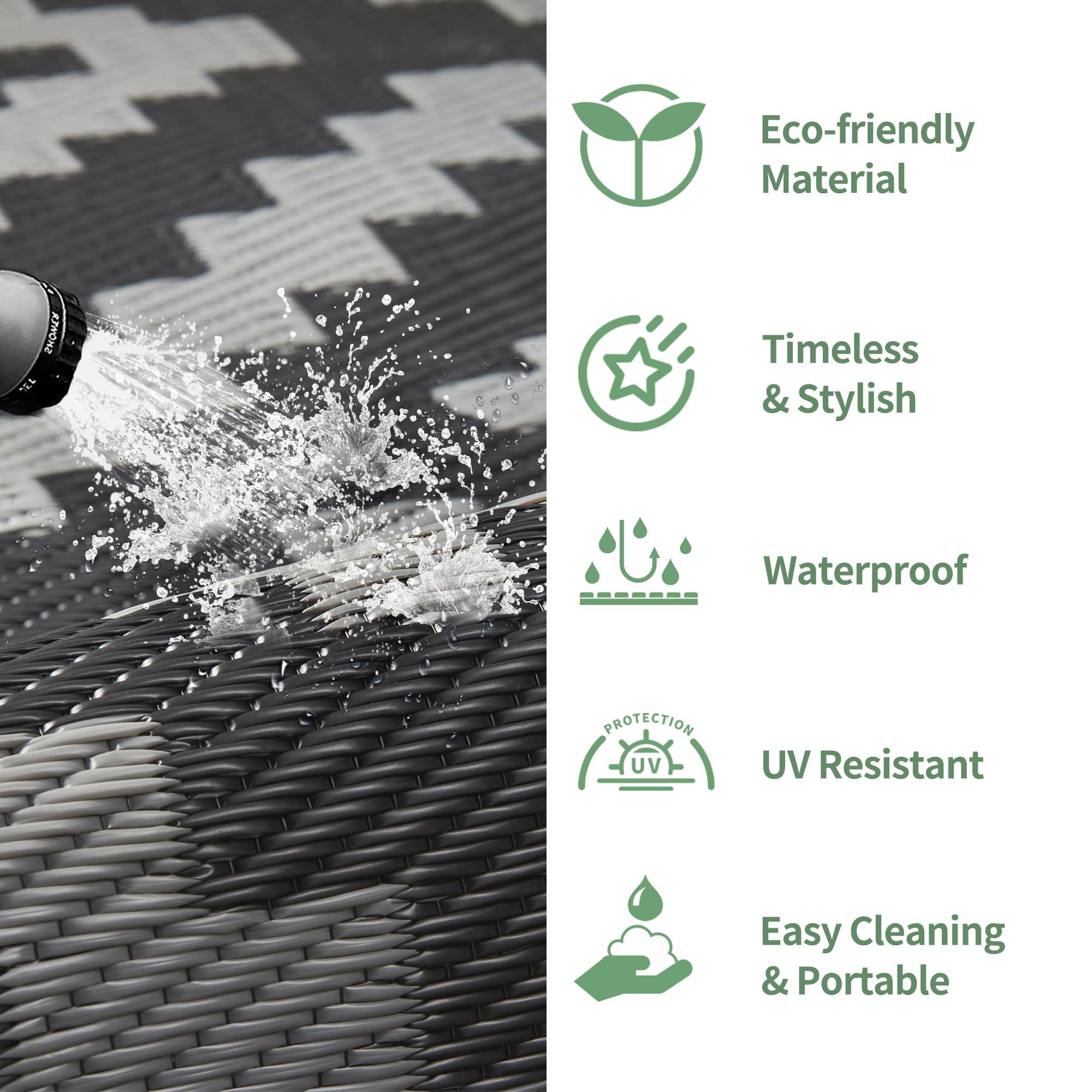 GENIMO stain-resistant surface keeps dirt less visible during messy meals