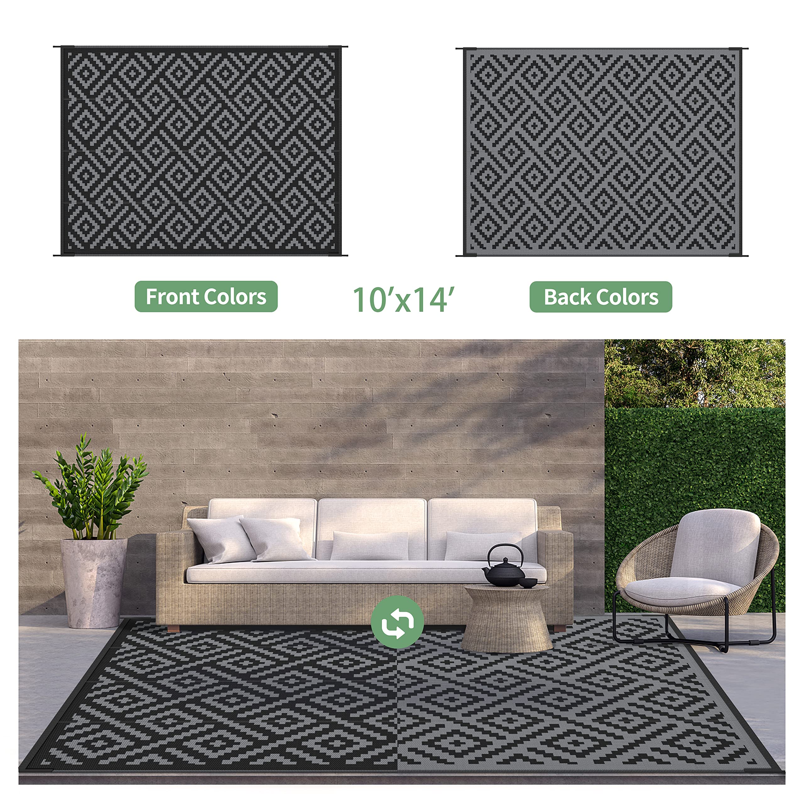 GENIMO stain-resistant surface offers quick cleaning after outdoor meals or leaves.