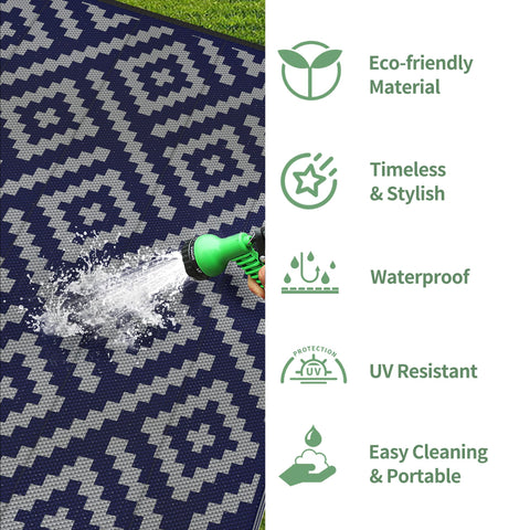 GENIMO outdoor rug with stain-resistant surface for easy upkeep