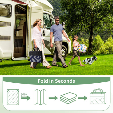 GENIMO rug includes stakes and carry bag for trips