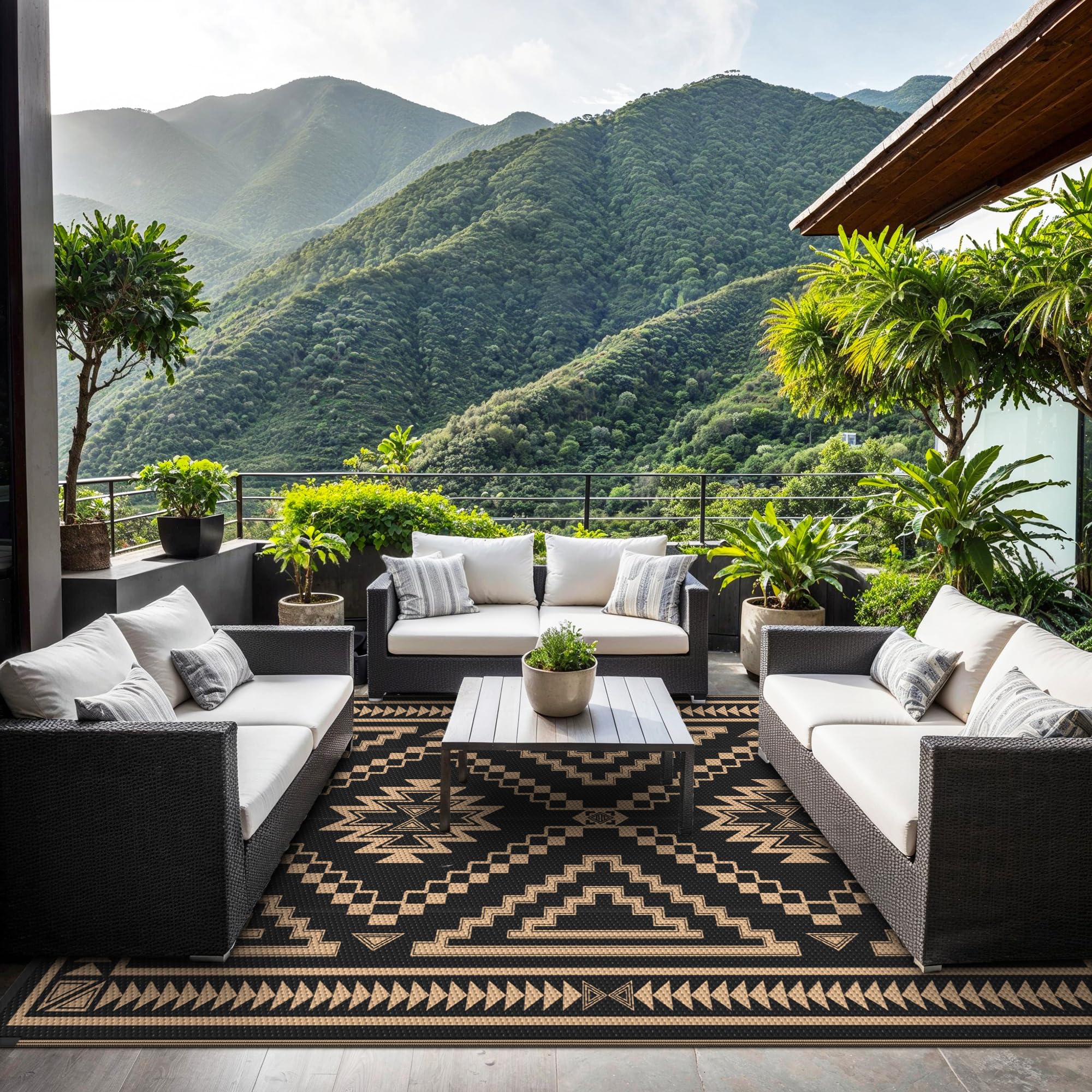 GENIMO rug with UV coating resists fading under sun