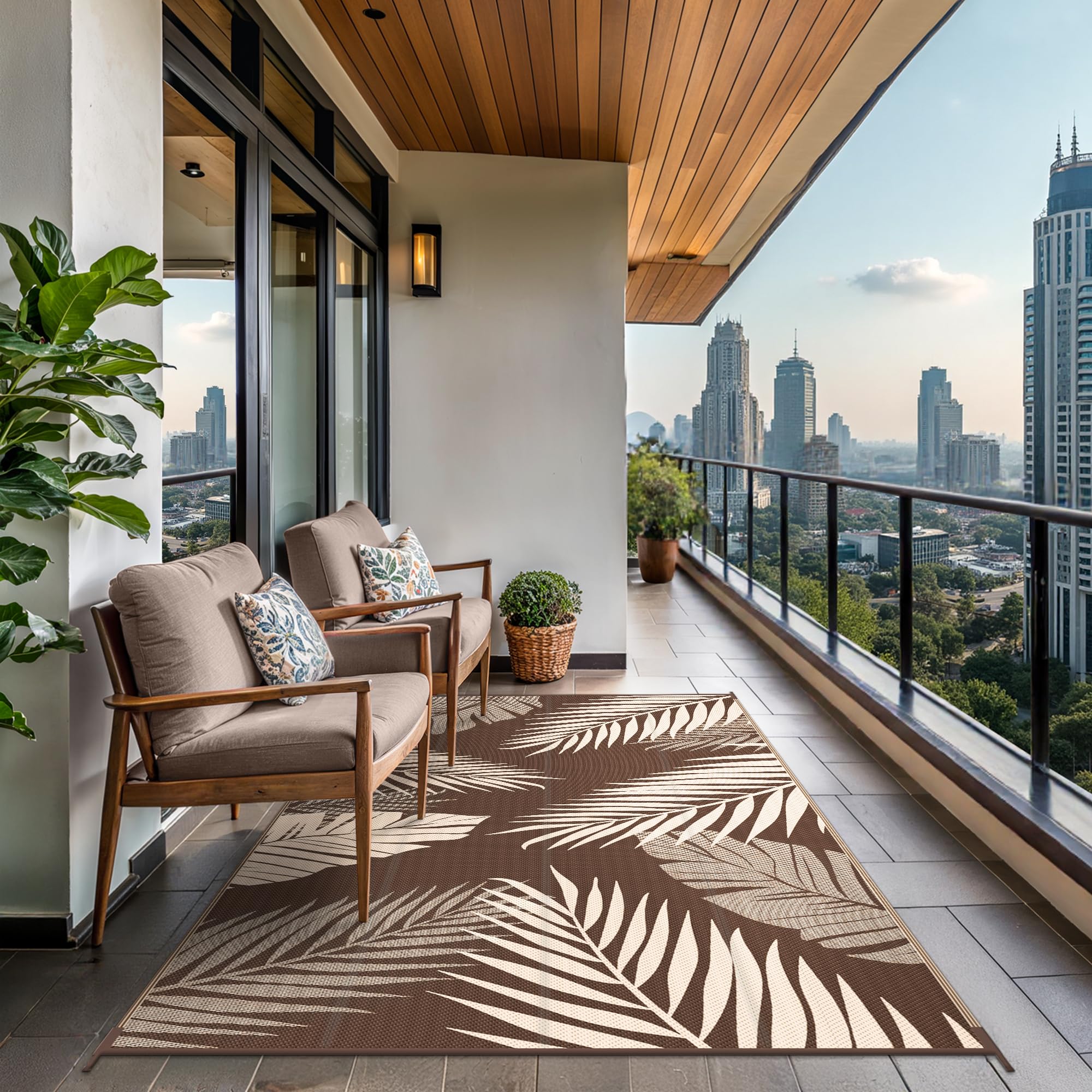 GENIMO waterproof rug cleans easily after spills and sand