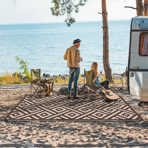 GENIMO reversible mats with geometry pattern showing dual-sided decor