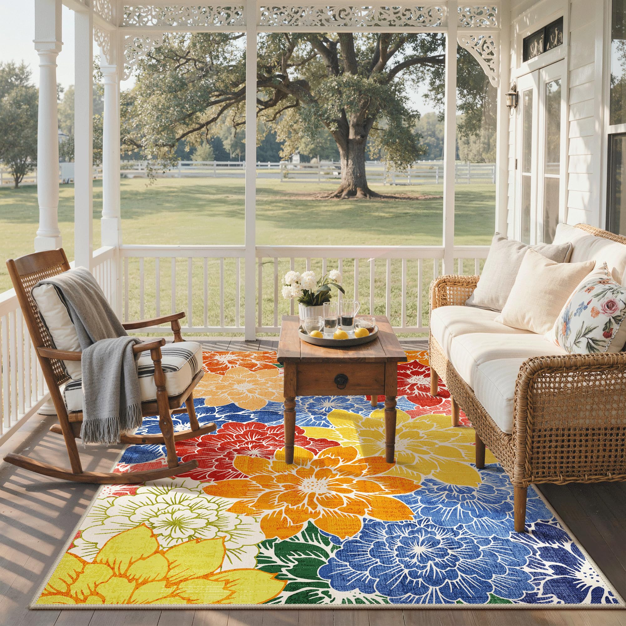 GENIMO floral design complements coastal, modern, and farmhouse decor