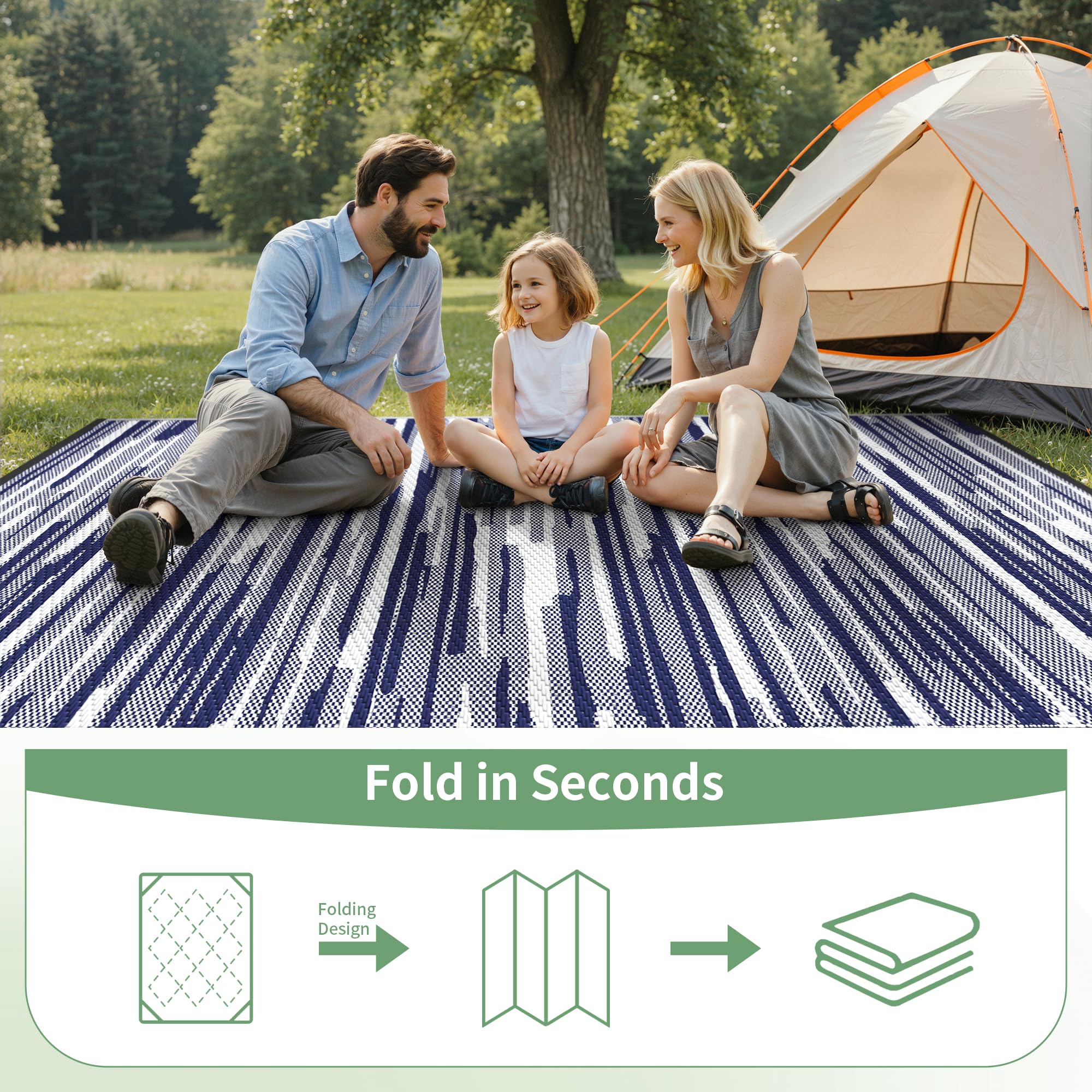 GENIMO stain-resistant quick-dry surface cleans easily after picnics