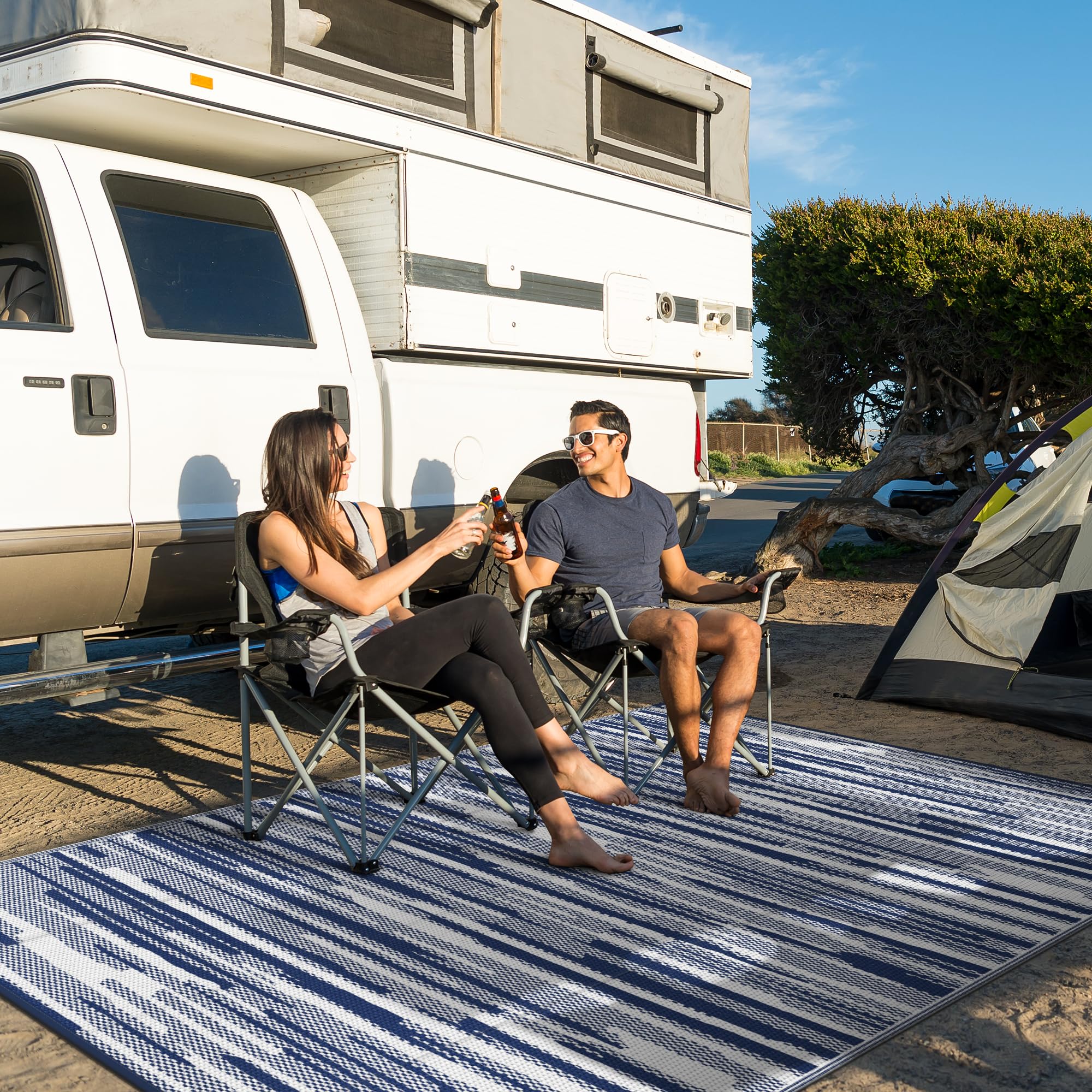 GENIMO edge-sealed rug design enhances durability in camping