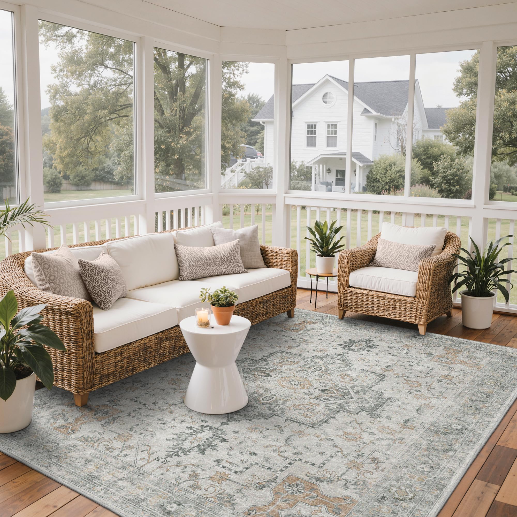 GENIMO waterproof patio rug withstands moisture while remaining soft underfoot