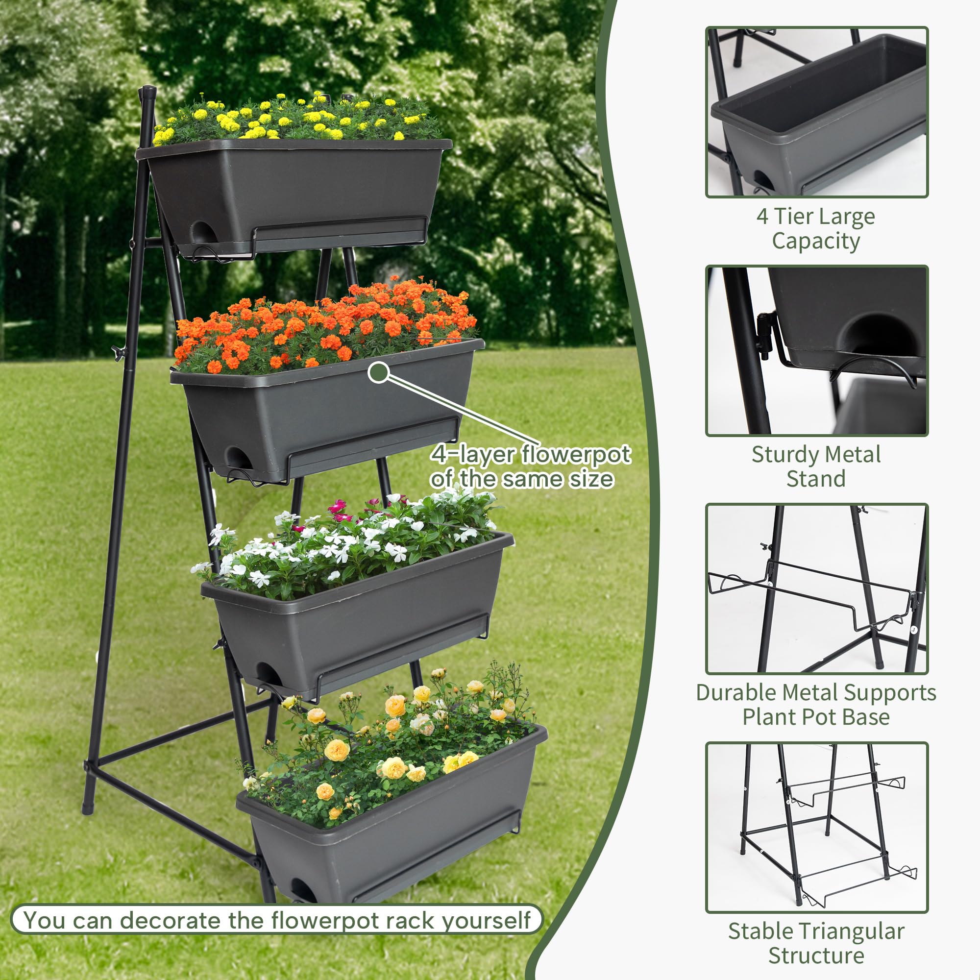 GENMOUS & CO. drainage holes removable tray for moisture control.