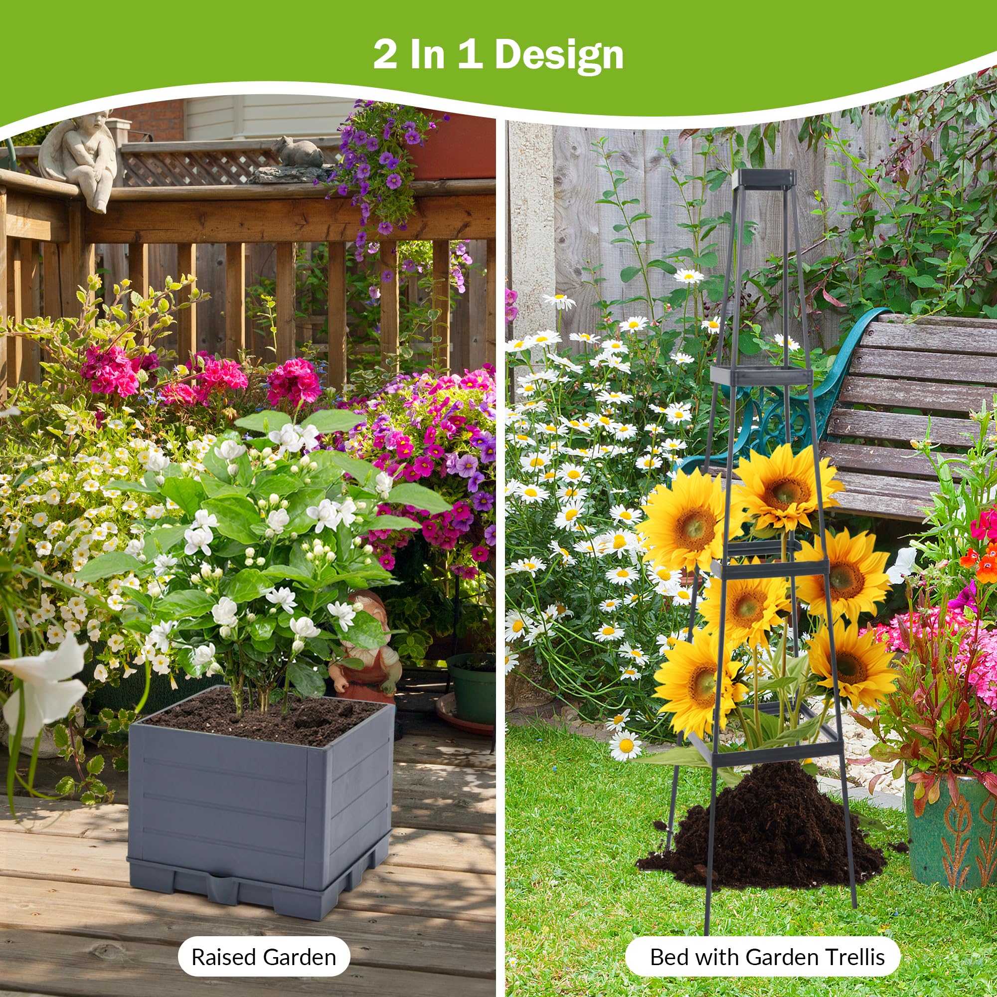 GENMOUS & CO tool-free assembly allows quick setup and flexible arrangements