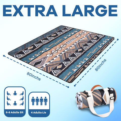 Genovega beach blanket with sandproof surface for seaside cleanup after sun days.