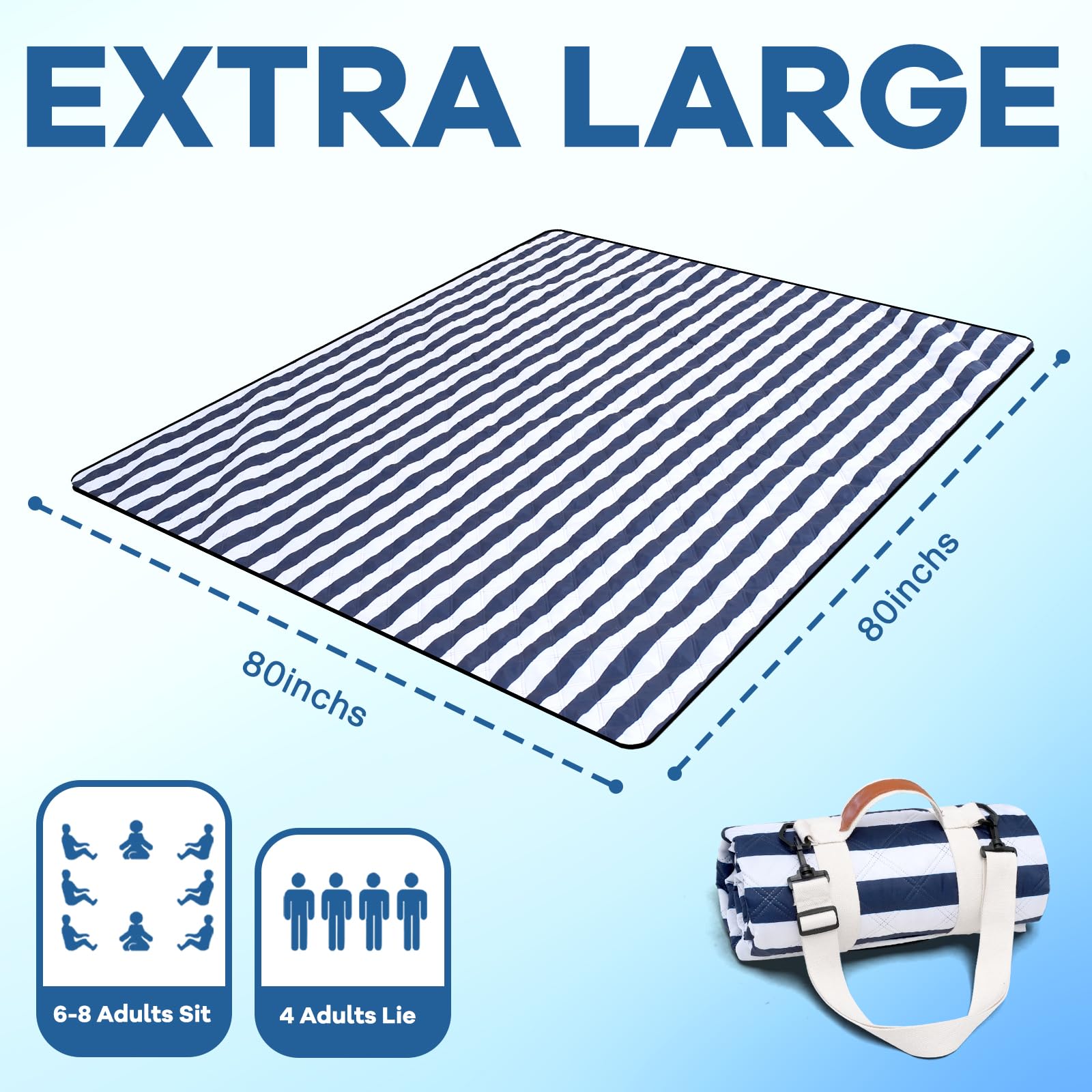 Genovega car-ready outdoor blanket is lightweight and portable.