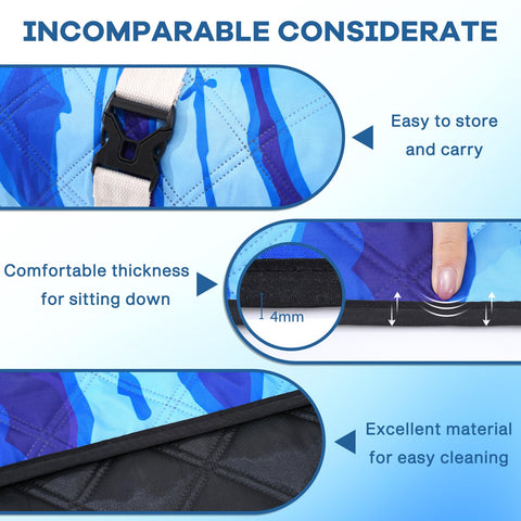 Genovega oversized mat fits 4-8 adults for gatherings.