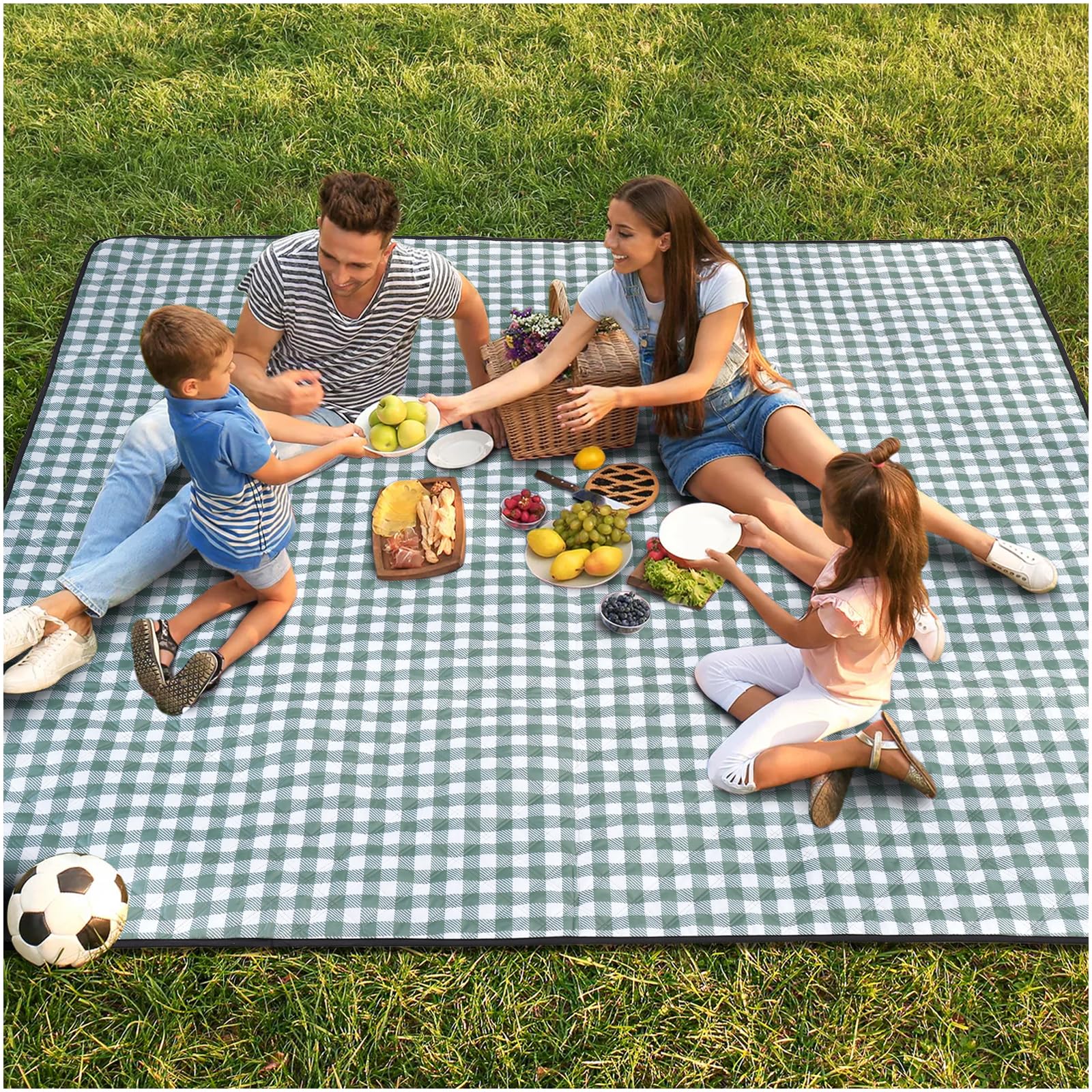 Genovega foldable outdoor blanket folds compactly for easy transport.