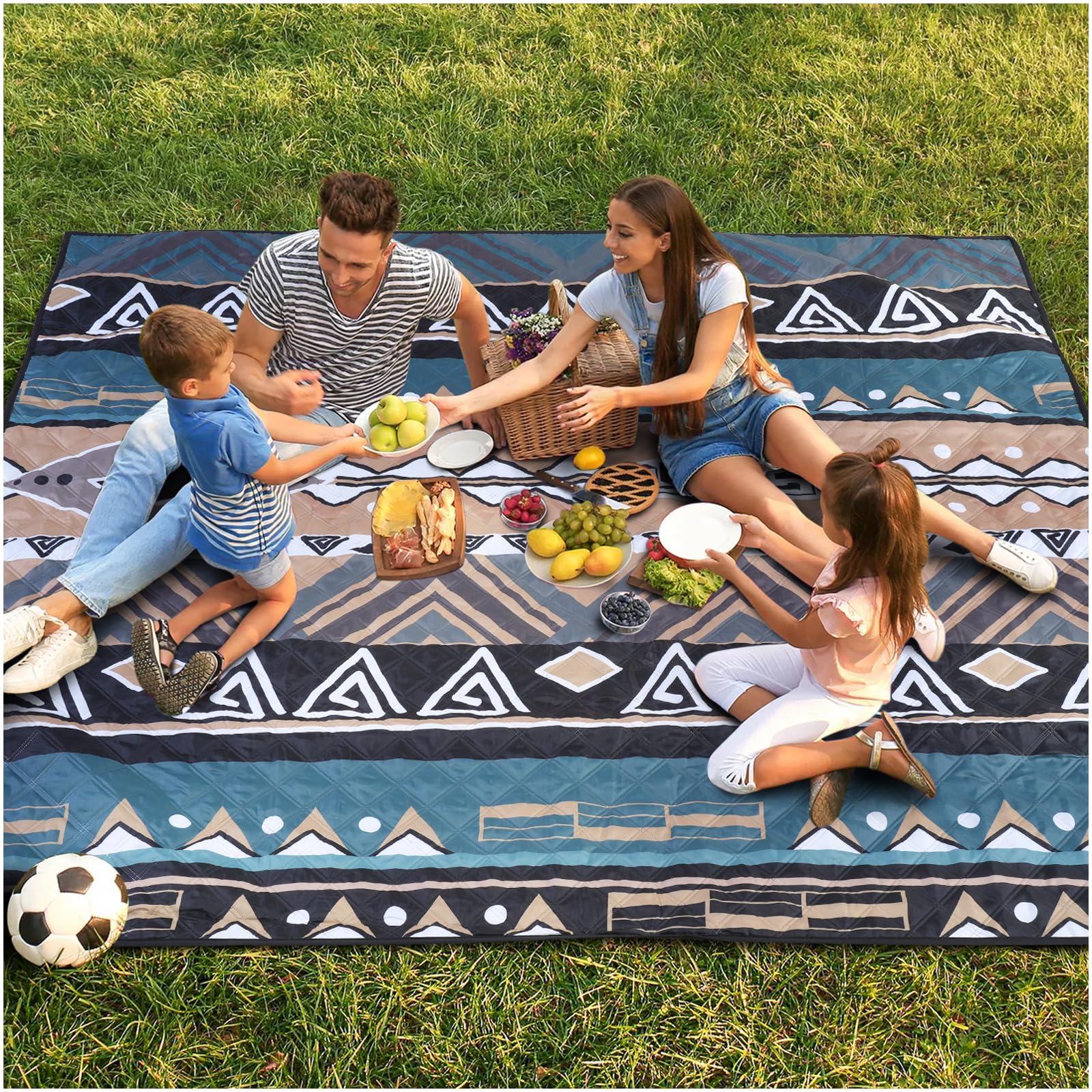 Genovega foldable blanket shown compact for car trips and easy storage.