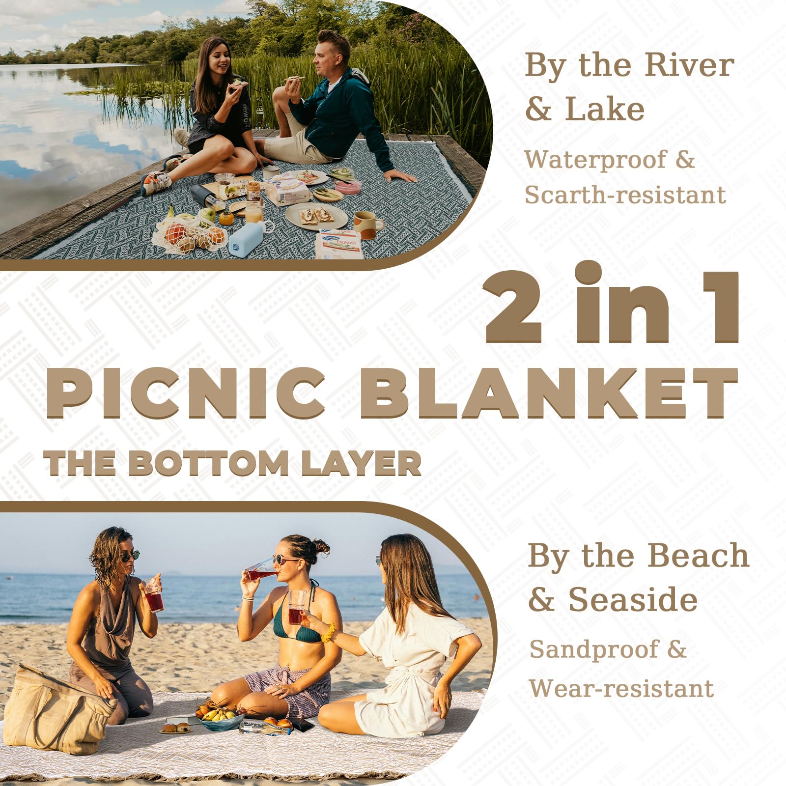 Genovega multi-scene blanket at outdoor event, versatile accessory.