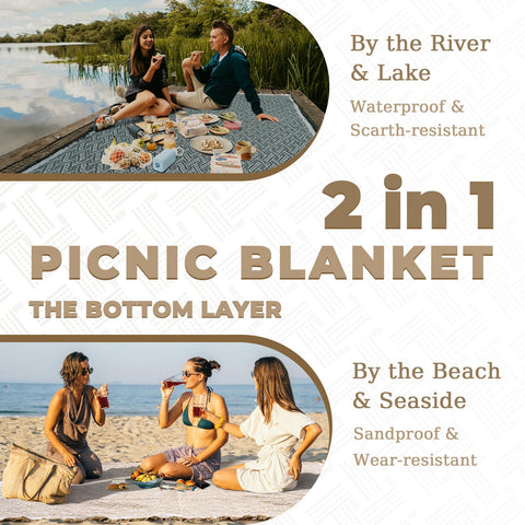 Genovega multi-scene blanket suited for park, beach, and concerts.