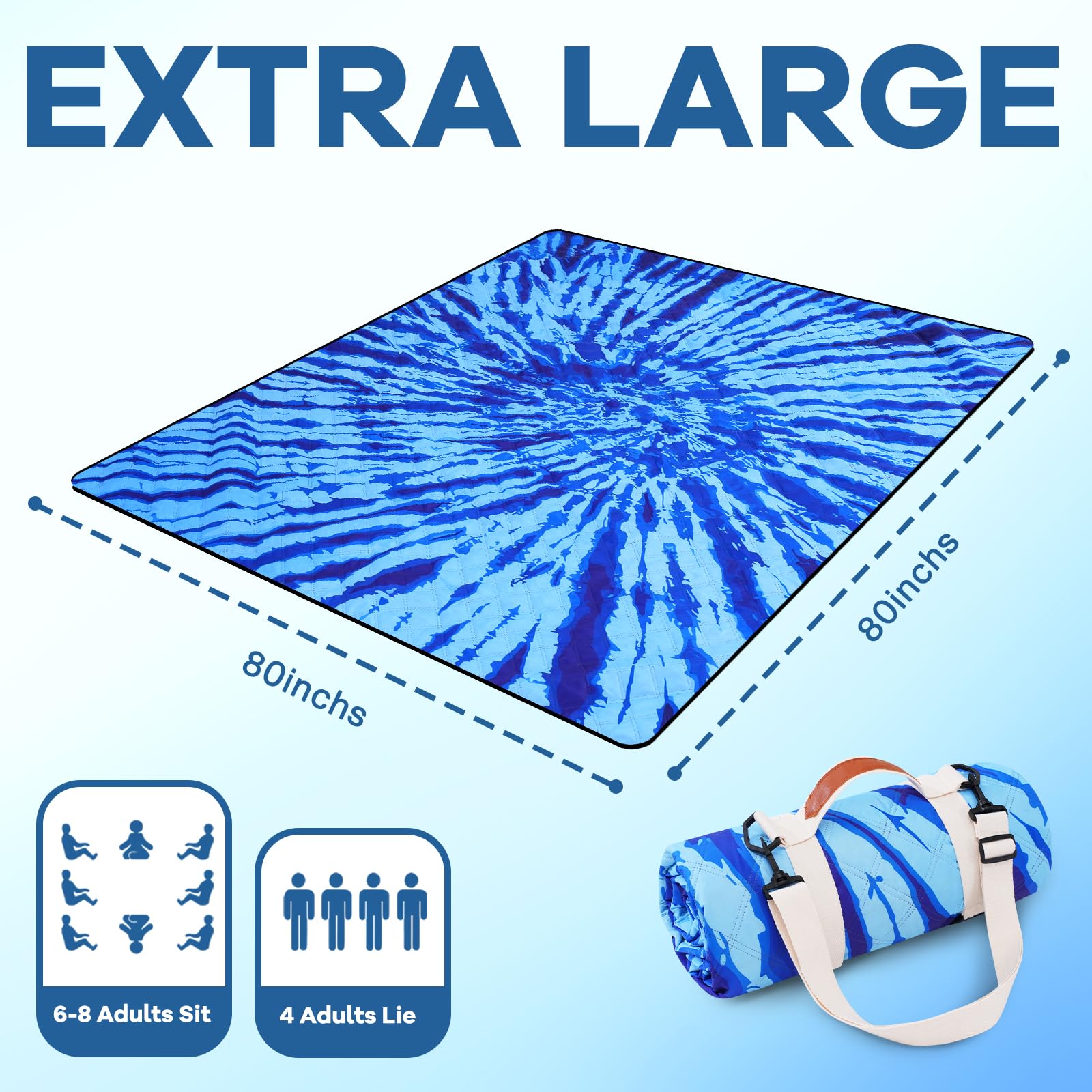 Genovega sandfree outdoor blanket spread on grass for family picnic moments