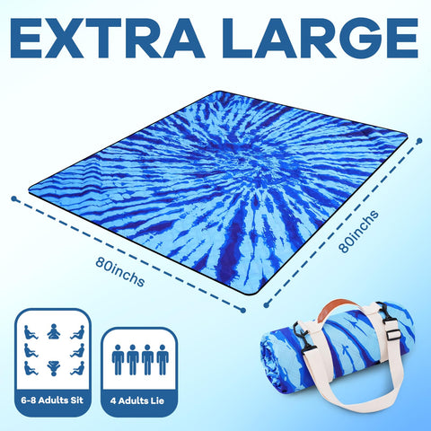 Genovega sandfree outdoor blanket spread on grass for family picnic moments