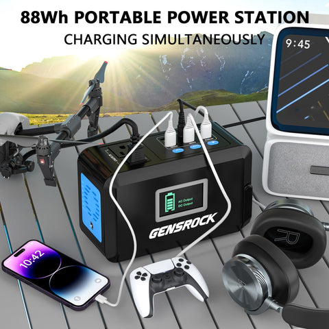 GENSROCK portable power station lightweight body enables on-the-go charging