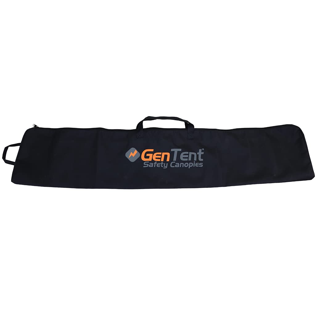 GenTent storage bag front view with rugged 600D fabric and dual zippers for durability.