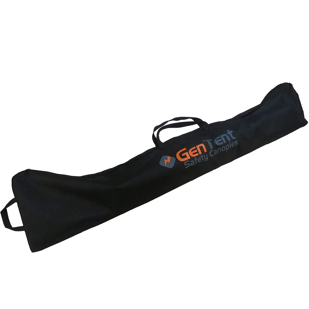 GenTent storage bag zipper detail showing secure closure for travel and protection.