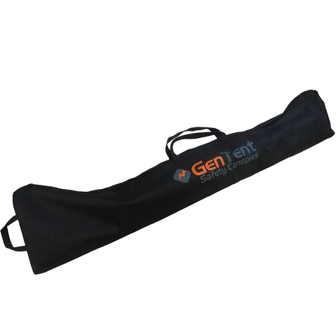GenTent storage bag zipper detail showing secure closure for travel and protection.