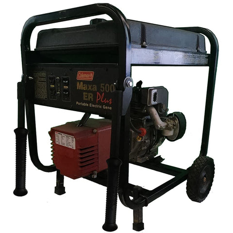 GenTent universal-fit folding handles mounting on generator frame.
