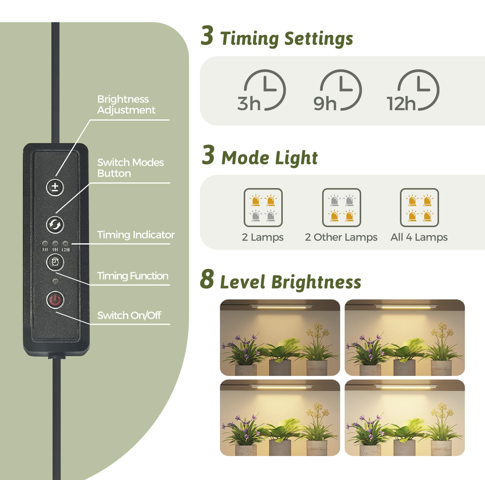 GENTINGBRO full-spectrum grow light supports thriving indoor plants