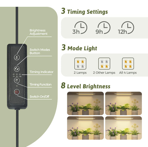 GENTINGBRO full-spectrum grow light supports thriving indoor plants