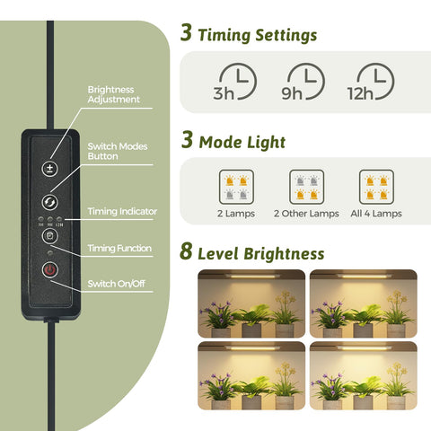 GENTINGBRO LED grow light provides full spectrum for indoor growth.