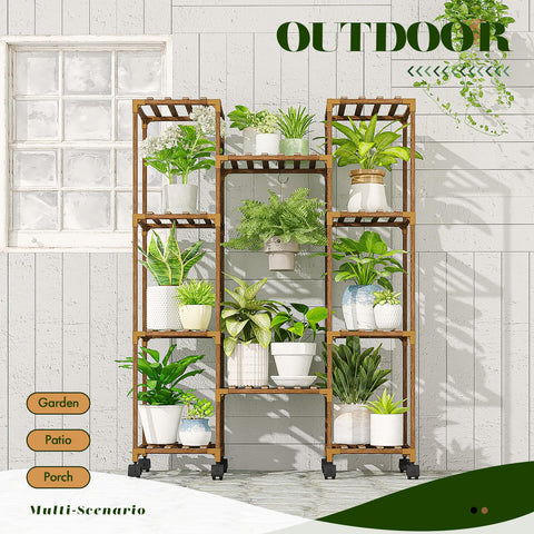 GENTINGBRO hanging flower stand displays plants without crowding shelves.