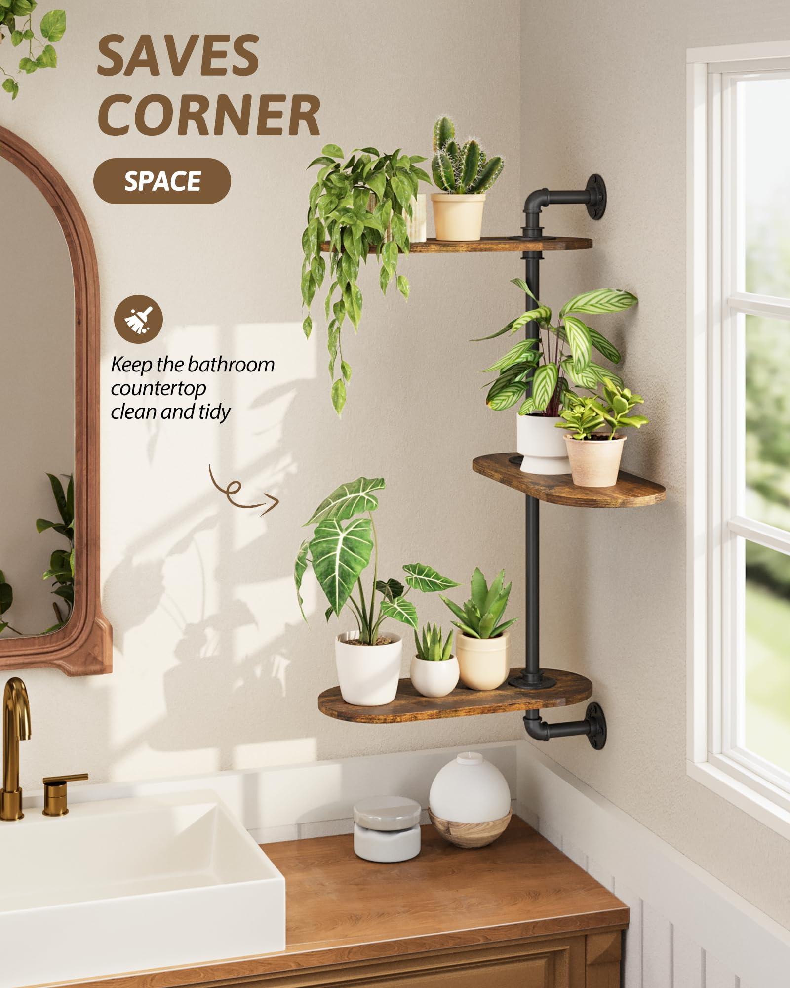 GENTINGBRO three-tier display showing organized plant space