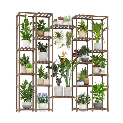 GENTINGBRO plant stand showing 18-pot display for indoor greenery.