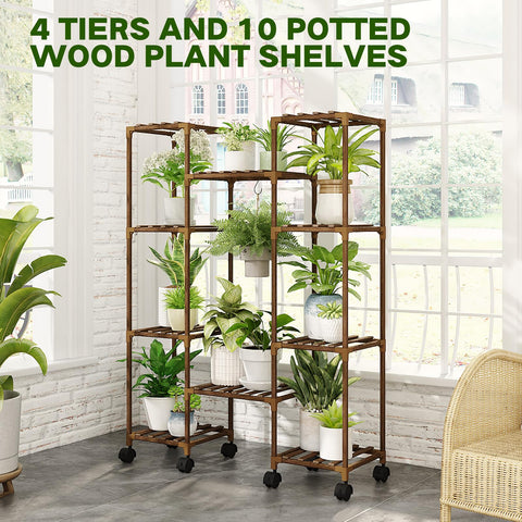 GENTINGBRO tall multi-level design elevates plants for better light.