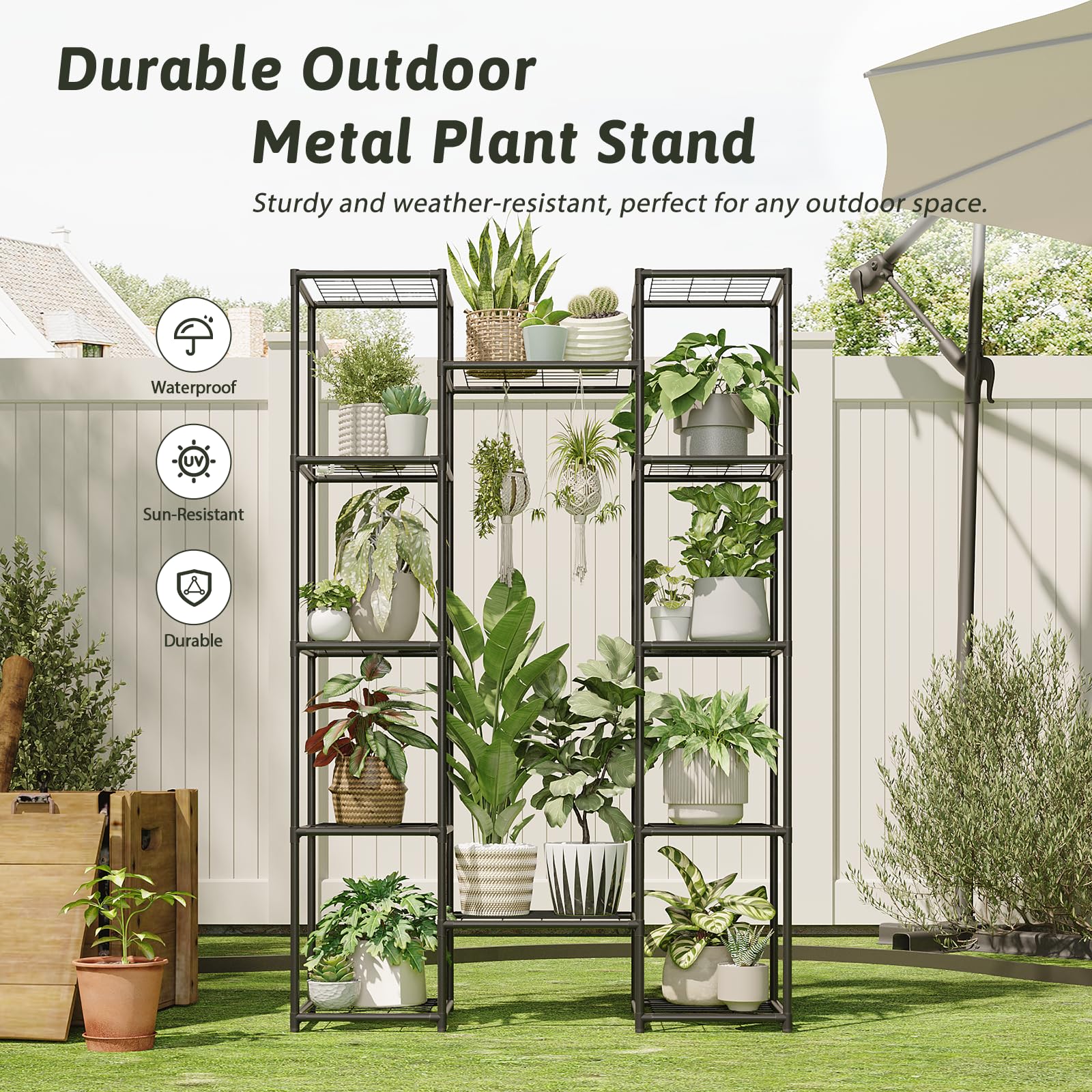 GENTINGBRO top hanging rods enable trailing plants to cascade freely.