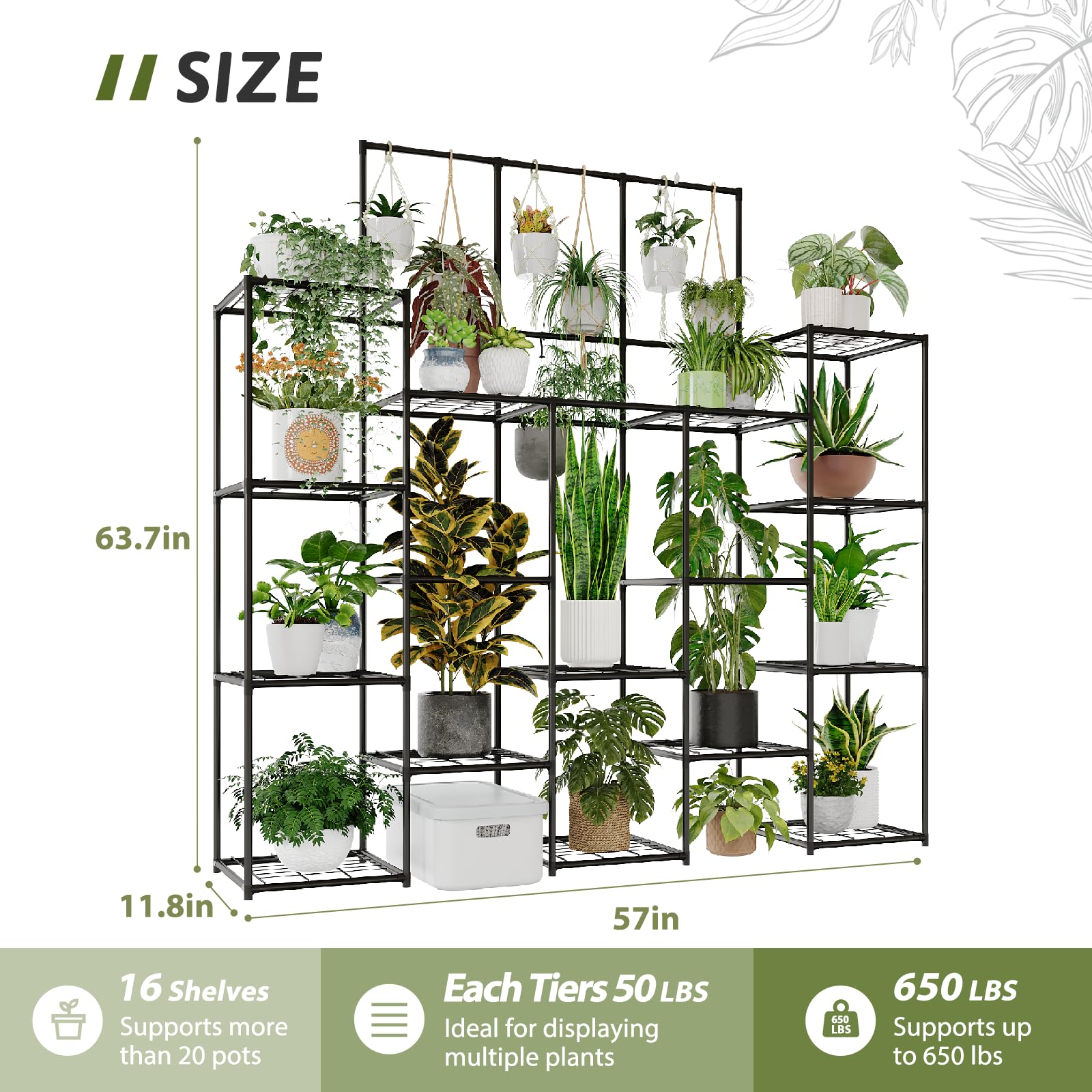 GENTINGBRO top hanging rods to display trailing vines and cascading plants.