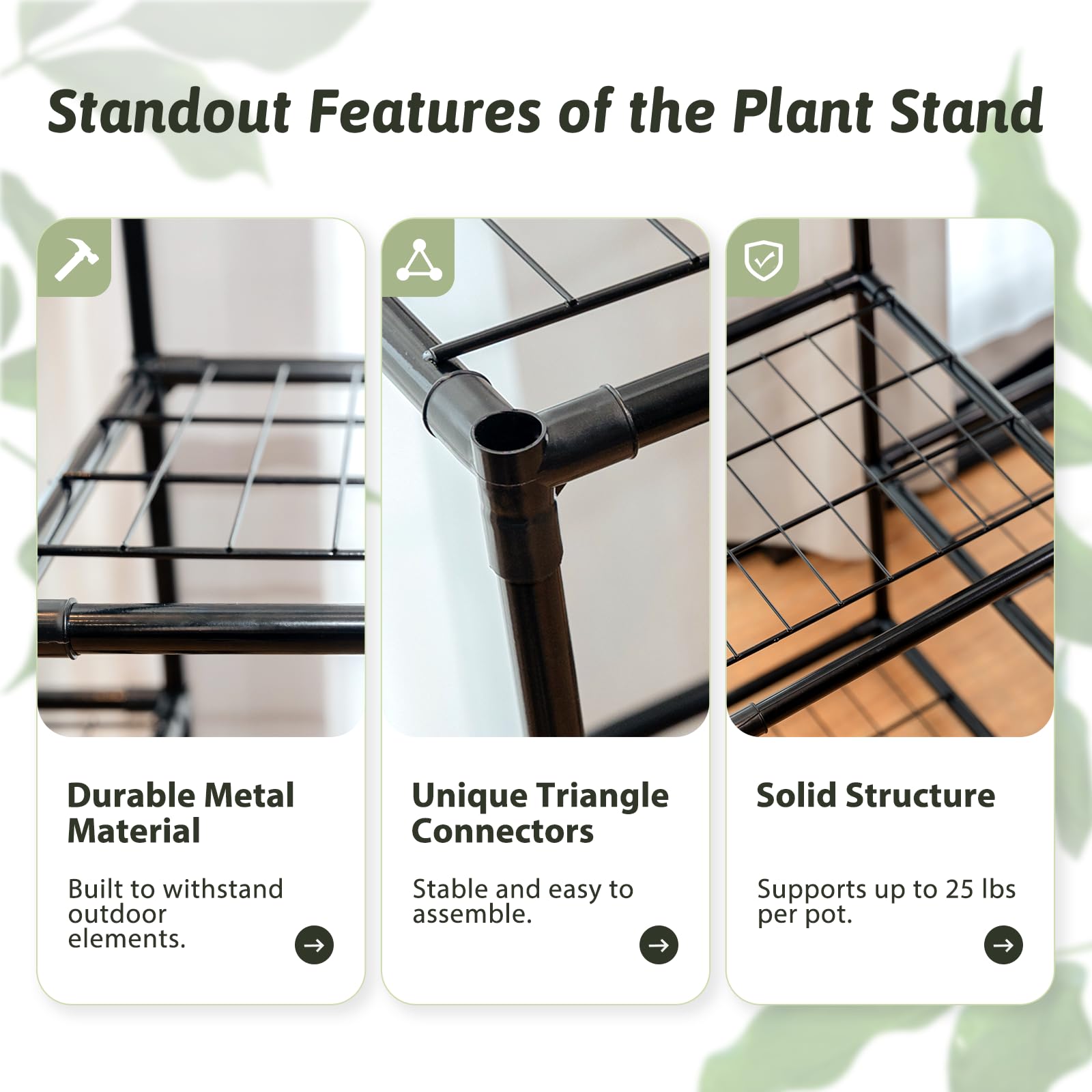 GENTINGBRO vertical garden stand shows space-saving design for indoor or outdoor use.