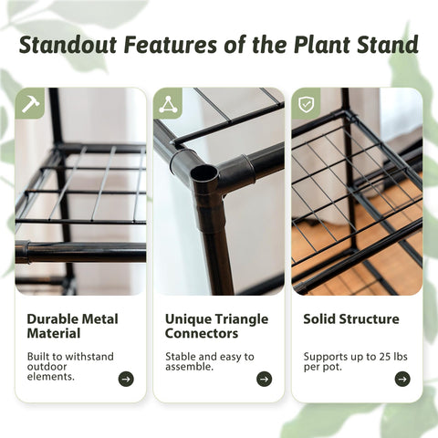 GENTINGBRO vertical garden stand shows space-saving design for indoor or outdoor use.