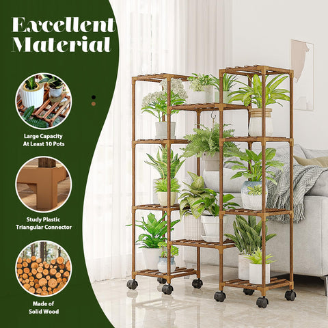 GENTINGBRO wood cart carbonized at 600°F for enhanced durability.