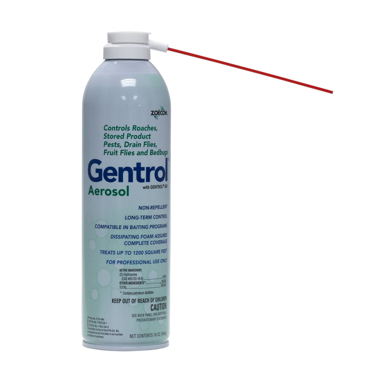 Gentrol Aerosol can for surface treatment to disrupt pest life cycles and reduce reproduction.